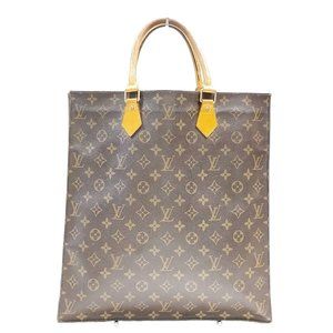Authentic Louis Vuitton Tote Bag Sac Plat Monogram Used LV Handbag Vintage